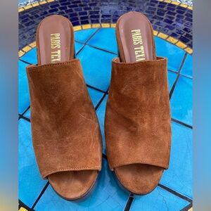 PARIS TEXAS Suede Platform Heels Size 8 (38)